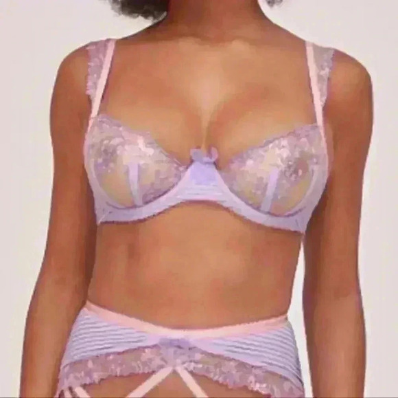 For Love And Lemons Other - Ophelie Embroidered Scoop Bra